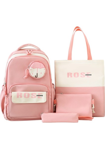 Kampüs Sevimli Sırt Çantası Büyük Kapasiteli Boş Zaman Seyahat Sırt Çantası (Yurt Dışından)