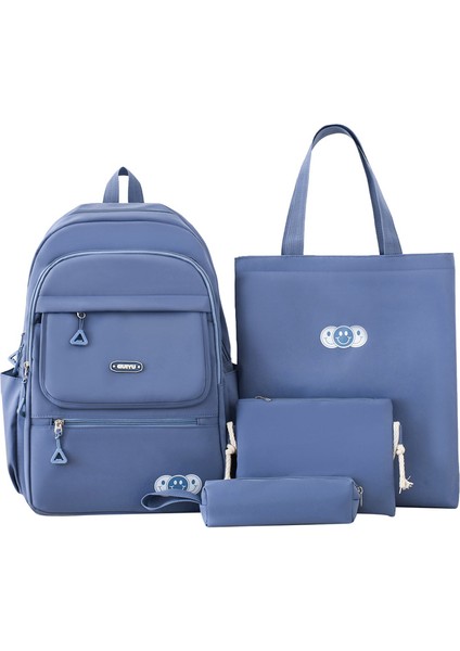Dört Parçalı Taze Kampüs Sırt Çantası Büyük Kapasiteli Sırt Çantası (Yurt Dışından)