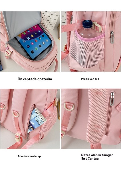 Büyük Kapasiteli Okul Çantası Sevimli Minimalist Öğrenci Sırt Çantası (Yurt Dışından) indirimleri