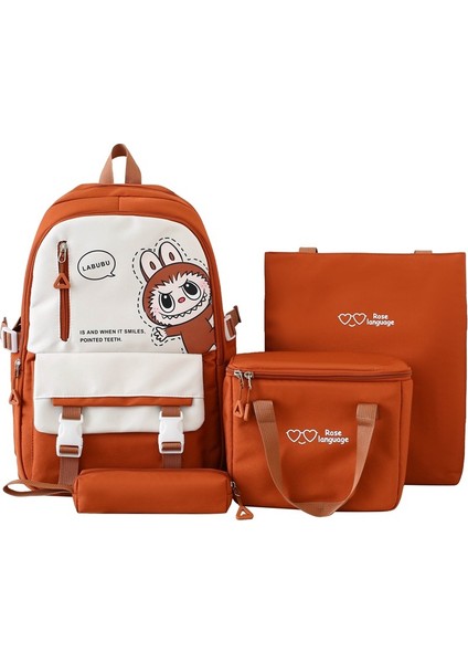 Büyük Kapasiteli Öğrenci Okul Çantası Dört Parçalı Sırt Çantası (Yurt Dışından)