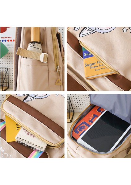 Büyük Kapasiteli Karikatür Dört Parçalı Sırt Çantası Sevimli Okul Çantası (Yurt Dışından) fırsatları