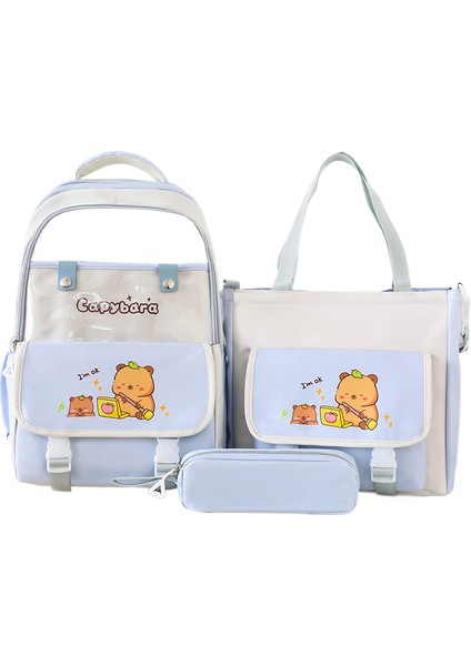 Sevimli Karikatür Sırt Çantası Minimalist Hafif Omuz Çantası (Yurt Dışından)