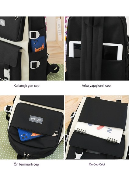 Dört Parçalı Kampüs Çok Fonksiyonlu Sırt Çantası Sırt Çantası (Yurt Dışından) fiyatları