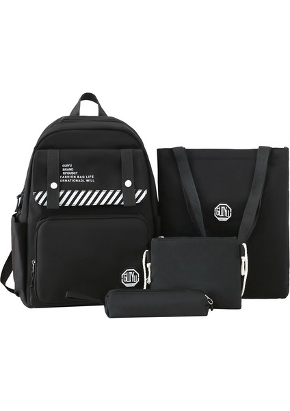 Büyük Kapasiteli Rahat Sırt Çantası Dört Parçalı Okul Çantası (Yurt Dışından)