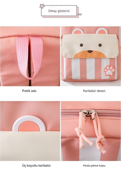 Naylon Ilkokul ve Ortaokul Sırt Çantası Üç Parçalı Büyük Kapasiteli Sırt Çantası (Yurt Dışından) modelleri