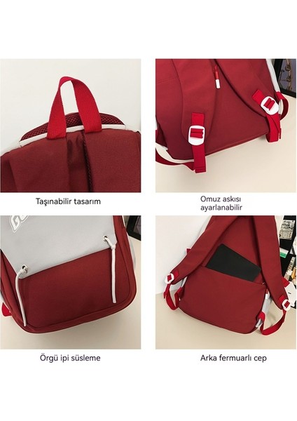 Büyük Kapasiteli Minimalist Ortaokul Lise Sırt Çantası (Yurt Dışından) modelleri