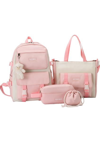 Dört Parçalı Kampüs Çok Fonksiyonlu Sırt Çantası Sırt Çantası (Yurt Dışından)