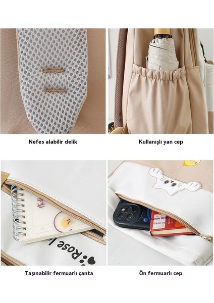 Sade Lise Ilkokul Üçlü Set Sırt Çantası (Yurt Dışından) modelleri