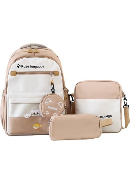 Sade Lise Ilkokul Üçlü Set Sırt Çantası (Yurt Dışından)