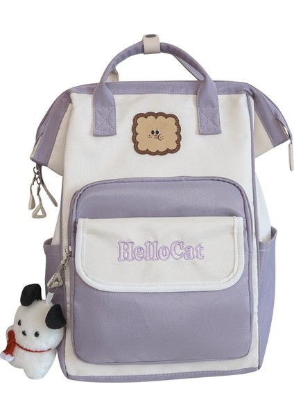 Kişilik Renk Öğrenci Okul Çantası Rahat Minimalist Küçük Sırt Çantası (Yurt Dışından)