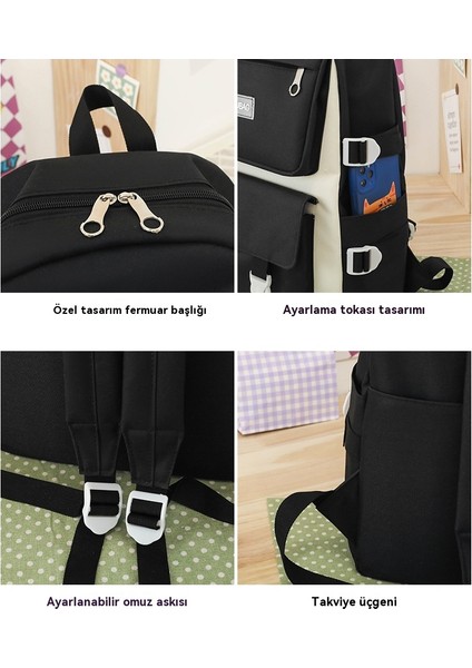 Dört Parçalı Kampüs Çok Fonksiyonlu Sırt Çantası Sırt Çantası (Yurt Dışından) modelleri