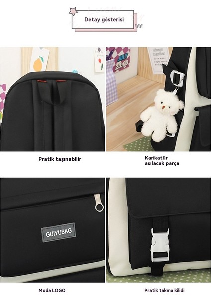 Dört Parçalı Kampüs Çok Fonksiyonlu Sırt Çantası Sırt Çantası (Yurt Dışından) fırsatları