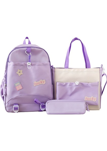 Çok Fonksiyonlu Büyük Kapasiteli Sırt Çantası Sevimli Vahşi Okul Tarzı Okul Çantası (Yurt Dışından)