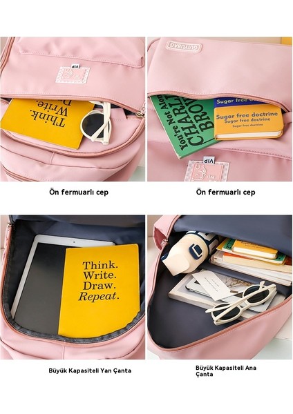 Kampüs Öğrencileri Için Dört Parçalı Okul Çantası (Yurt Dışından) modelleri
