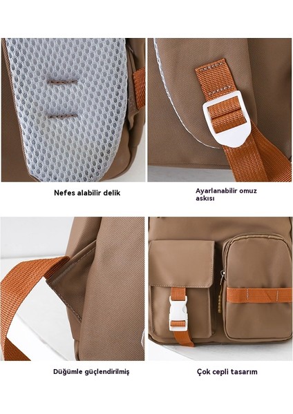 Dört Parçalı Yeni Öğrenci Okul Çantası (Yurt Dışından) indirimleri