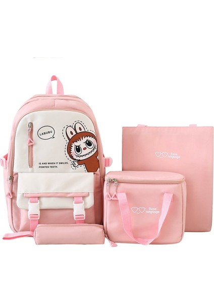 Büyük Kapasiteli Öğrenci Okul Çantası Dört Parçalı Sırt Çantası (Yurt Dışından)