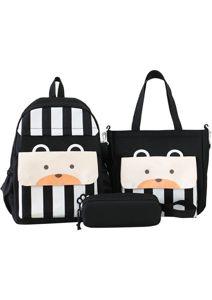 Naylon Ilkokul ve Ortaokul Sırt Çantası Üç Parçalı Büyük Kapasiteli Sırt Çantası (Yurt Dışından)