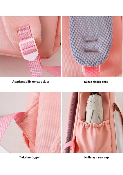 Naylon Ilkokul ve Ortaokul Sırt Çantası Üç Parçalı Büyük Kapasiteli Sırt Çantası (Yurt Dışından) fırsatları