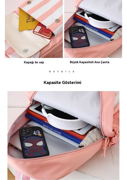 Naylon Ilkokul ve Ortaokul Sırt Çantası Üç Parçalı Büyük Kapasiteli Sırt Çantası (Yurt Dışından) indirimleri