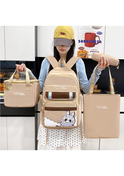 Büyük Kapasiteli Karikatür Dört Parçalı Sırt Çantası Sevimli Okul Çantası (Yurt Dışından) fiyatları