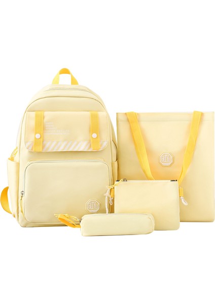 Büyük Kapasiteli Rahat Sırt Çantası Dört Parçalı Okul Çantası (Yurt Dışından)