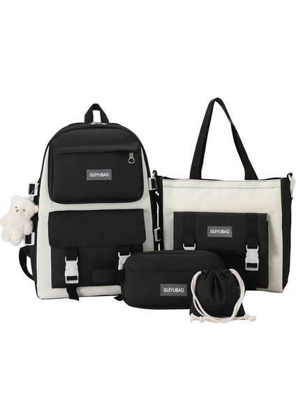 Dört Parçalı Kampüs Çok Fonksiyonlu Sırt Çantası Sırt Çantası (Yurt Dışından)
