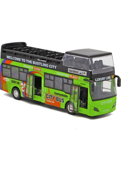 1:32 Alaşımlı Çift Katlı Otobüs Otobüs Model Oyuncaklar (Yurt Dışından)
