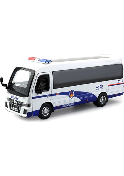 1:32 Toyota Koster Polis Arabası Alaşımlı Model Otobüs Araba Oyuncakları (Yurt Dışından)