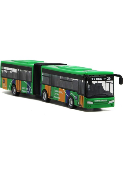 1:64 Alaşımlı Otobüs Binek Araç Modeli Çift Bölmeli Genişletilmiş Otobüs Transit (Yurt Dışından)