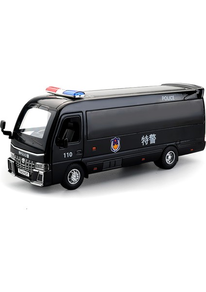 1:32 Toyota Koster Polis Arabası Alaşımlı Model Otobüs Araba Oyuncakları (Yurt Dışından)