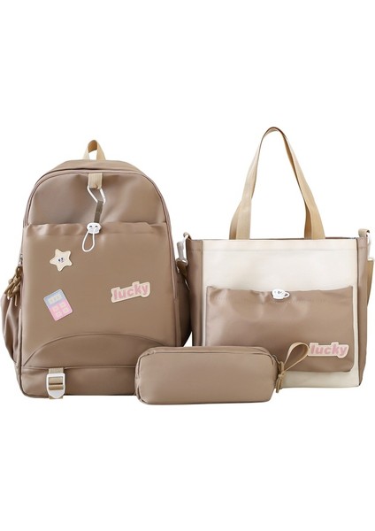 Çok Fonksiyonlu Büyük Kapasiteli Sırt Çantası Sevimli Vahşi Okul Tarzı Okul Çantası (Yurt Dışından)