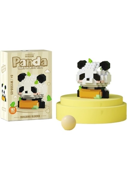 Sevimli Küçük Panda Bebek Çizgi Film Bebek Parçacık Montaj Yapı Taşları Çocuk Oyuncakları (Yurt Dışından)