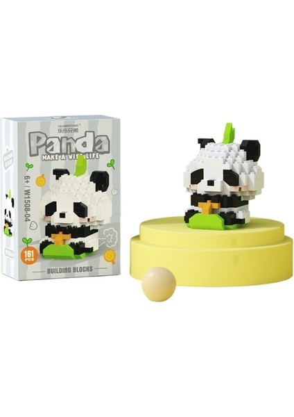 Sevimli Küçük Panda Bebek Çizgi Film Bebek Parçacık Montaj Yapı Taşları Çocuk Oyuncakları (Yurt Dışından)