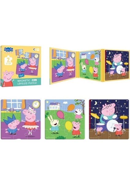 Peppa Pig Gelişmiş Manyetik Bulmaca Erkek ve Kızlar 3-7 Yaş Çocuk Eğitici (Yurt Dışından)