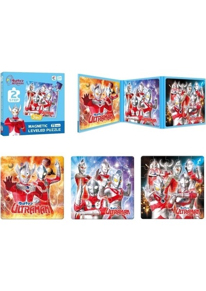 Ultraman 2 Ileri Seviye Bulmaca 3-6 Yaş Arası Kız ve Erkek Çocuklar Için Eğitici Manyetik (Yurt Dışından)