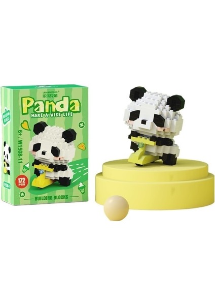 Sevimli Küçük Panda Bebek Çizgi Film Bebek Parçacık Montaj Yapı Taşları Çocuk Oyuncakları (Yurt Dışından)