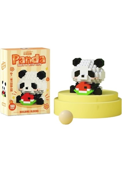 Sevimli Küçük Panda Bebek Çizgi Film Bebek Parçacık Montaj Yapı Taşları Çocuk Oyuncakları (Yurt Dışından)