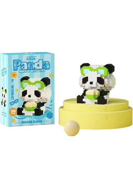 Sevimli Küçük Panda Bebek Çizgi Film Bebek Parçacık Montaj Yapı Taşları Çocuk Oyuncakları (Yurt Dışından)
