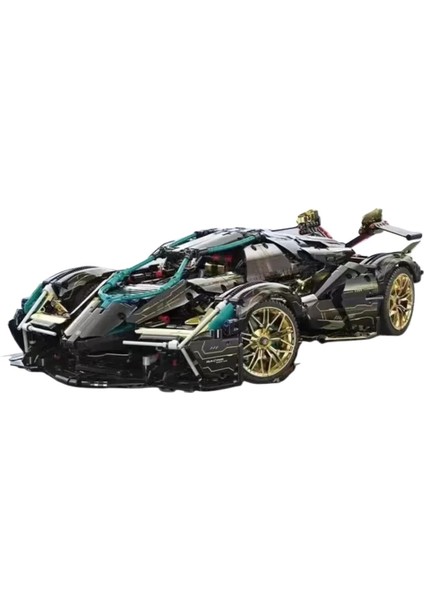 Siyah Savaşçı V12 Rambo Uzaktan Kumandalı Yapı Taşları Spor Araba (Yurt Dışından)