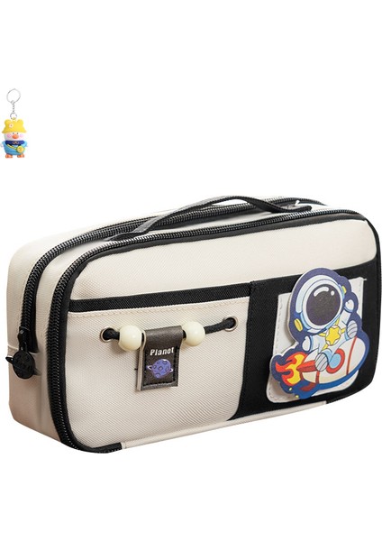 Astronot Kalem Çantası Büyük Kapasiteli Kırtasiye Çantası Erkek Ortaokul Öğrencileri Lise Öğrencileri (Yurt Dışından)