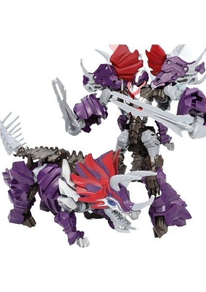 Alaşımlı Sütun Model Montajı El Yapımı Deformasyon Çocuk Robot Optimus Prime Triceratops Demir Cürufu 25CM (Yurt Dışından)