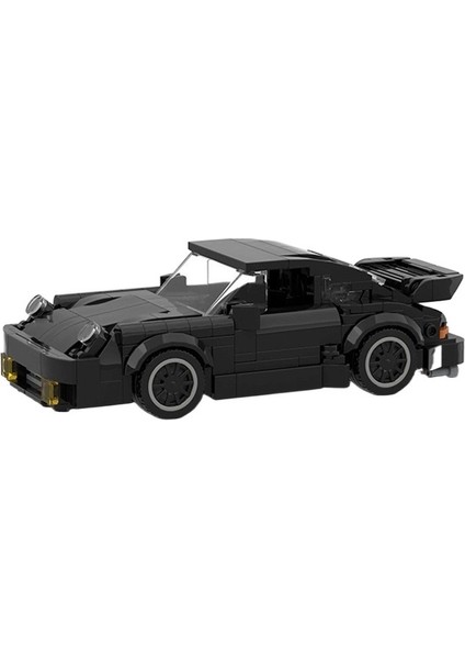 Siyah Porsche 911 Turbo Yaratıcı Eğitici Çocuk Oyuncak Yapımı ile Uyumlu Moc Yapı Taşları (Yurt Dışından)