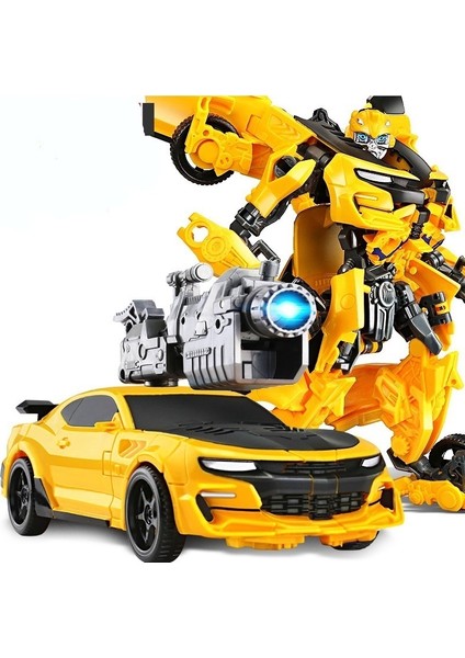 Alaşımlı Sütun Modeli Montaj Figürü Dönüştürülebilir Robot Optimus Prime Bumblebee Oyuncak (Yurt Dışından)