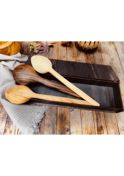 Ceviz, Zeytin, Şimşir Büyük Boy 3'lü Set, Ahşap Kutulu Luxury Collection fırsatları