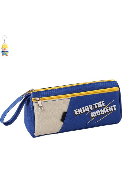 Kalem Çantası Oxford Öğrenci Kalem Çantası Çift Katmanlı Büyük Kapasiteli Kırtasiye Çantası Kalem (Yurt Dışından)