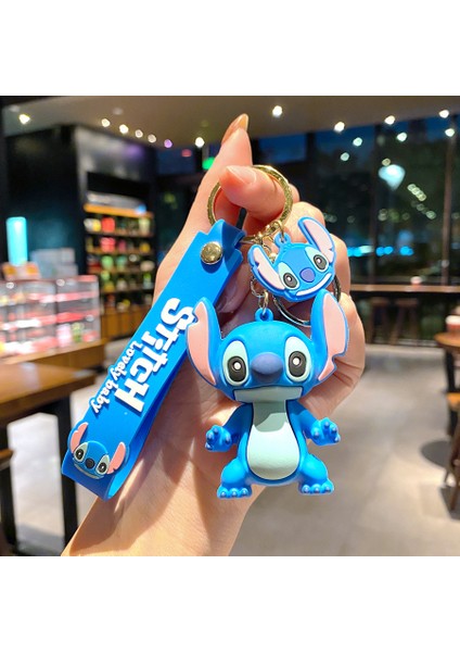 Yeni Çizgi Film Animasyon Stitch Serisi Yumuşak Kauçuk Anahtarlık Bebek Çantası Kolye Anahtarlık Küçük Hediye (Yurt Dışından)