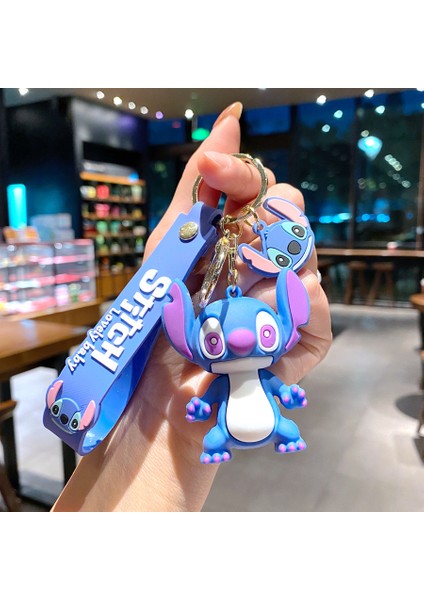 Yeni Çizgi Film Animasyon Stitch Serisi Yumuşak Kauçuk Anahtarlık Bebek Çantası Kolye Anahtarlık Küçük Hediye (Yurt Dışından)
