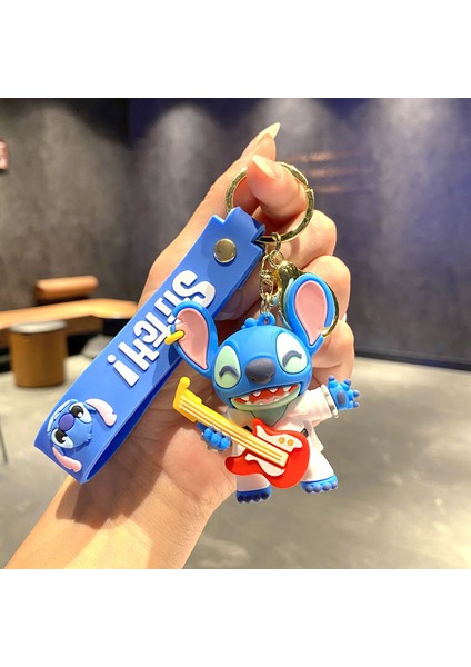Yeni Çizgi Film Animasyon Stitch Serisi Yumuşak Kauçuk Anahtarlık Bebek Çantası Kolye Anahtarlık Küçük Hediye (Yurt Dışından)