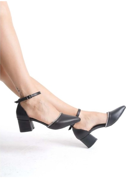 Mehtap Bilek Bantlı Şerit Taşlı Topuklu Klasik Kadın Topuklu Ayakkabı fiyatları