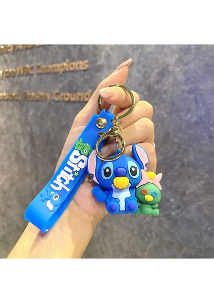 Yeni Çizgi Film Animasyon Stitch Serisi Yumuşak Kauçuk Anahtarlık Bebek Çantası Kolye Anahtarlık Küçük Hediye (Yurt Dışından)